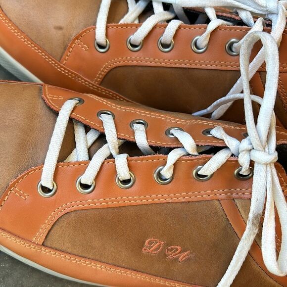 FootJoy Countour Casual 10.5 golf shoes UT logo orange brown - Picture 8 of 13